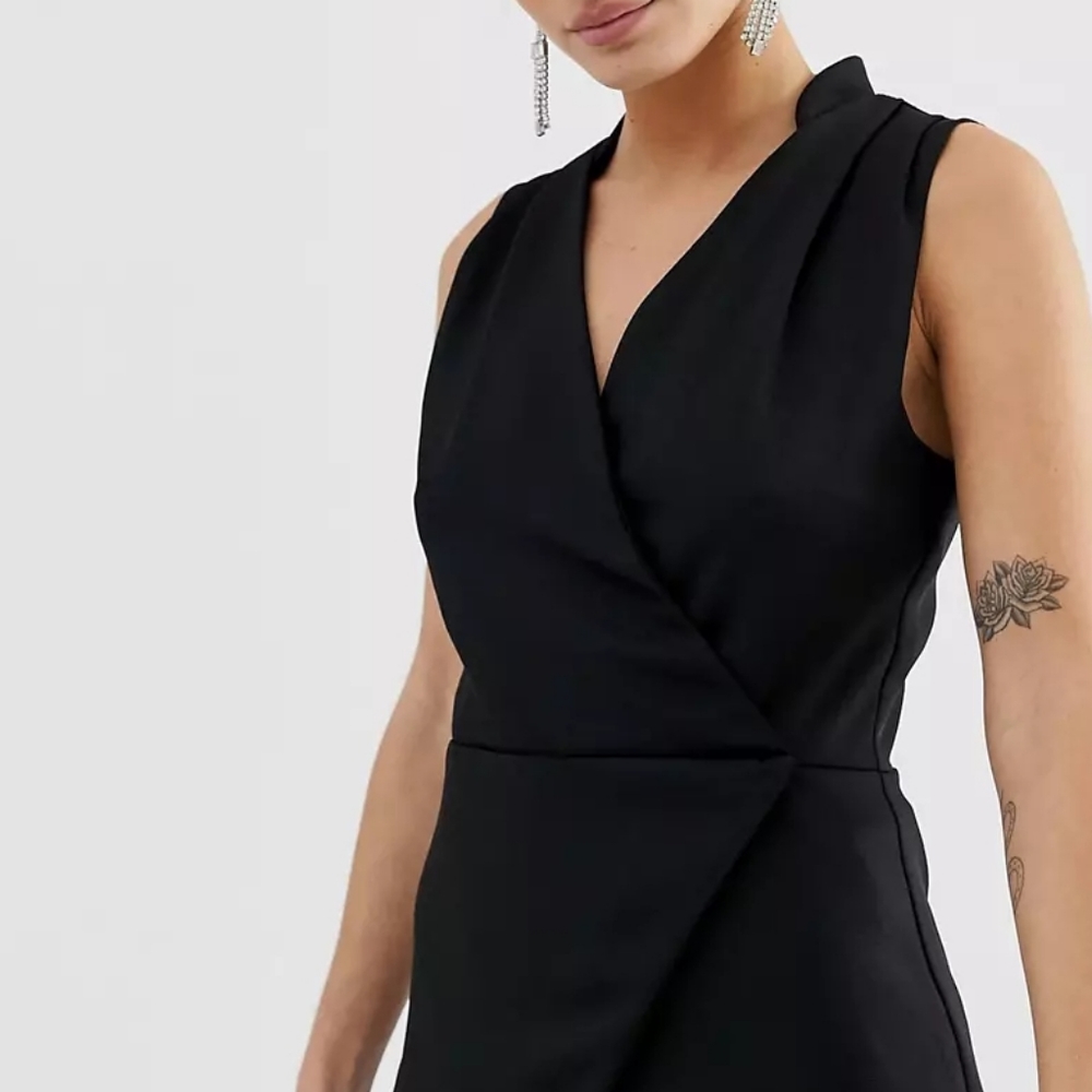 Petite Tailored Vest Wrap Top